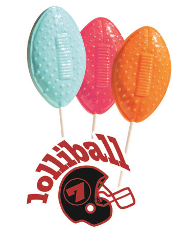 Lolliball Football Shaped Lollipops 8x80 (022501)