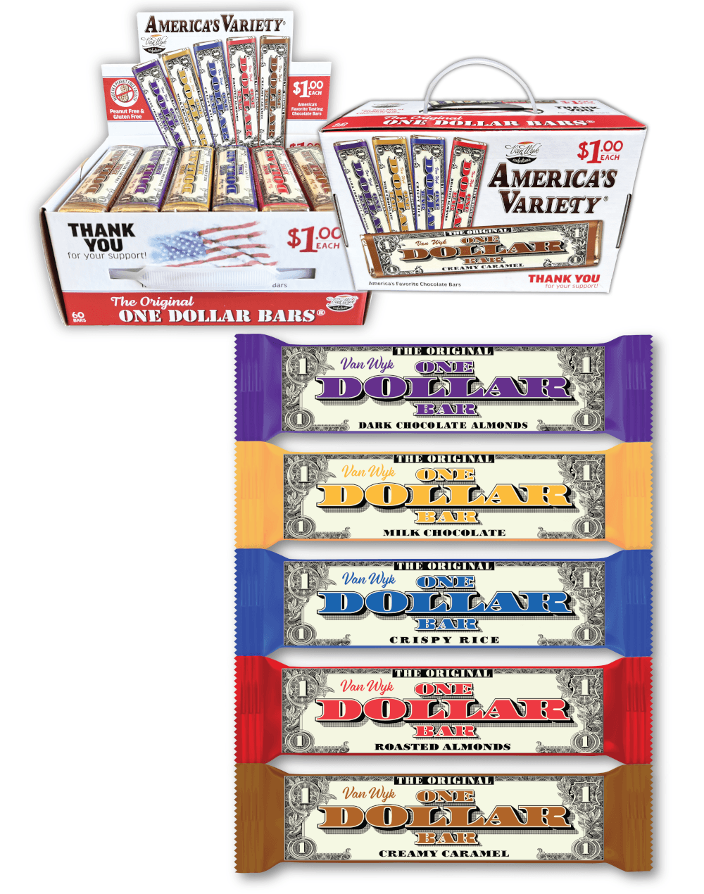 $1 America's Variety Candy Bars