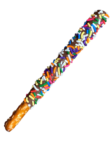 Rainbow Sprinkles Pretzel Rod