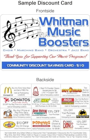 Music Boosters Discount Card
