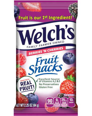 Berries & Cherries Fruit Snack Bag