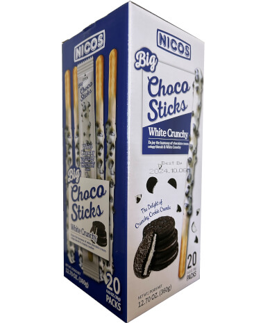 White Crunchy Choco Sticks Box