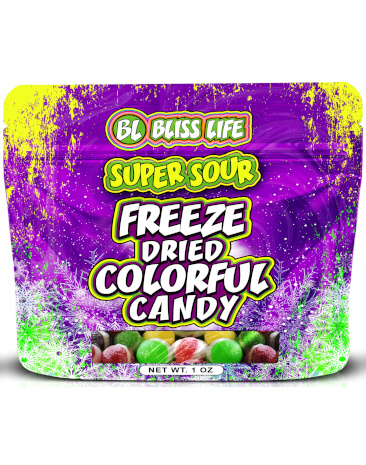 Super Sour Freeze Dried Colorful Candy Bag