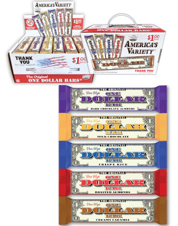 America's Variety Candy Bars and Inner Carrier