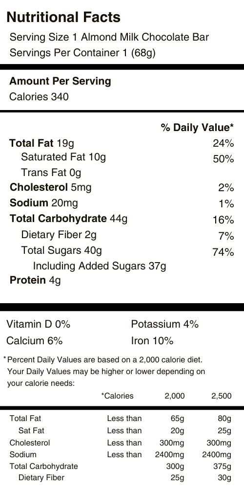 Almond Bars Nutritional Facts