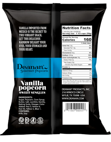 Vanilla Popcorn Bag (Back)