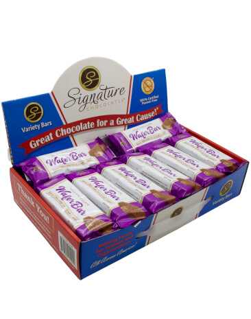 Chocolate Wafer Bars Open Carrier