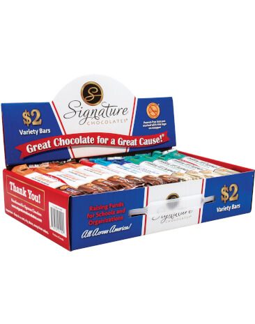 $2 Gourmet Chocolate Bars Open Carrier