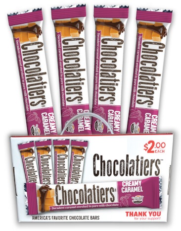 $2 Caramel Straight Pack Bars & Carrier
