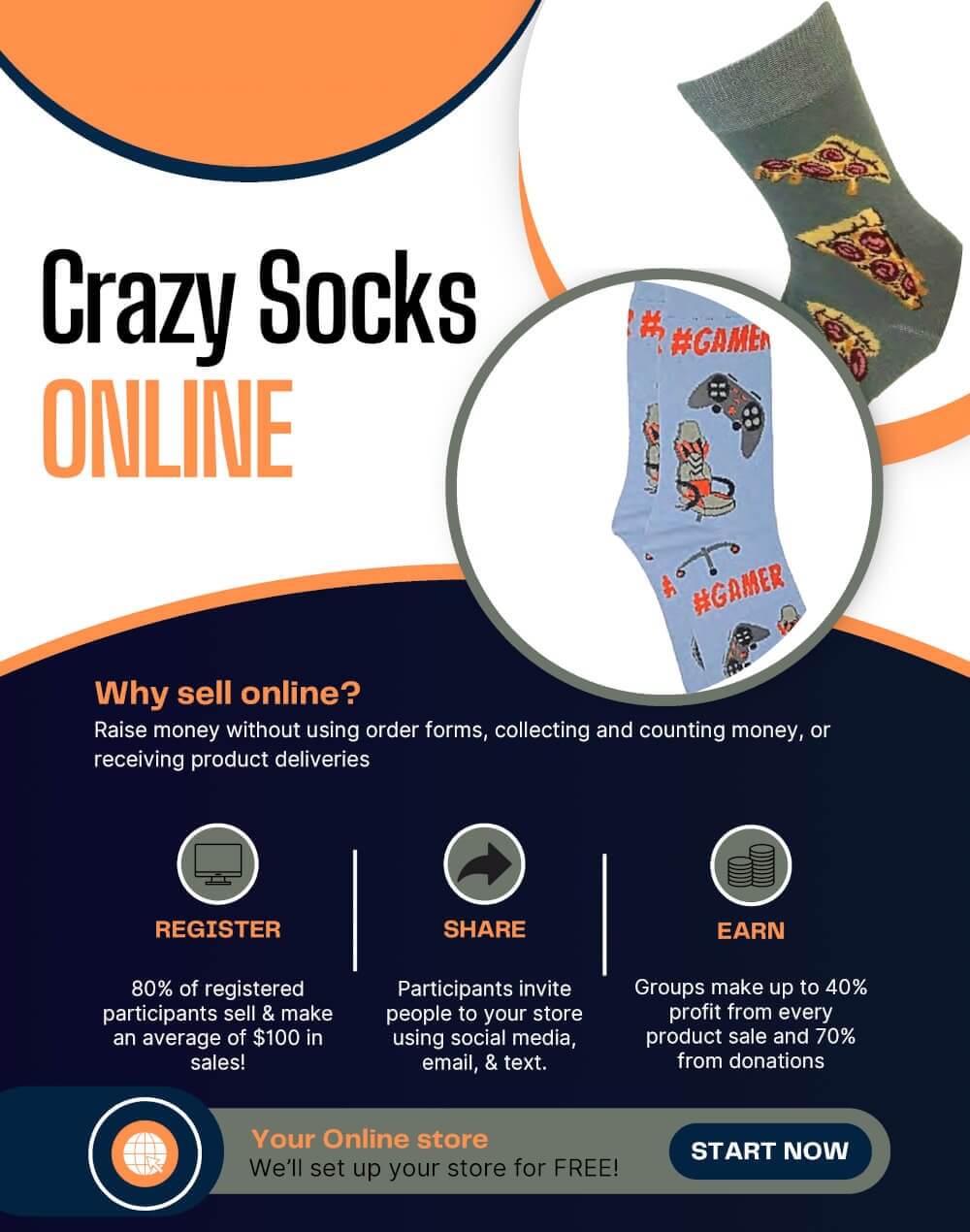 Crazy Socks Online Fundraiser