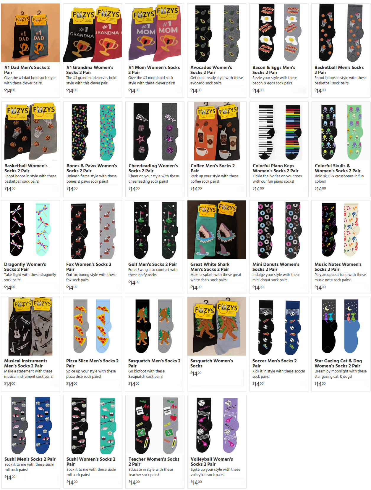 Crazy Socks Online Products