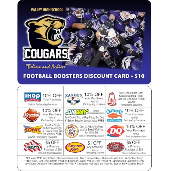 Footbal booster discount card