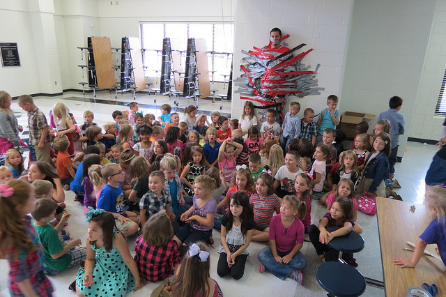 Principal duct tapped to wall