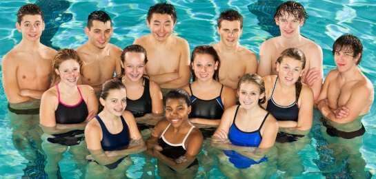 High school swimmers