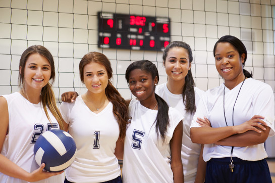 High School Girls Volleyball Players