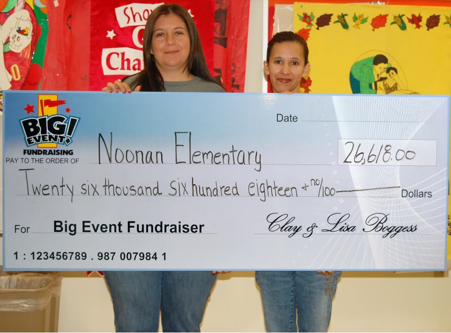 Noonan Elementary Fundraiser Check