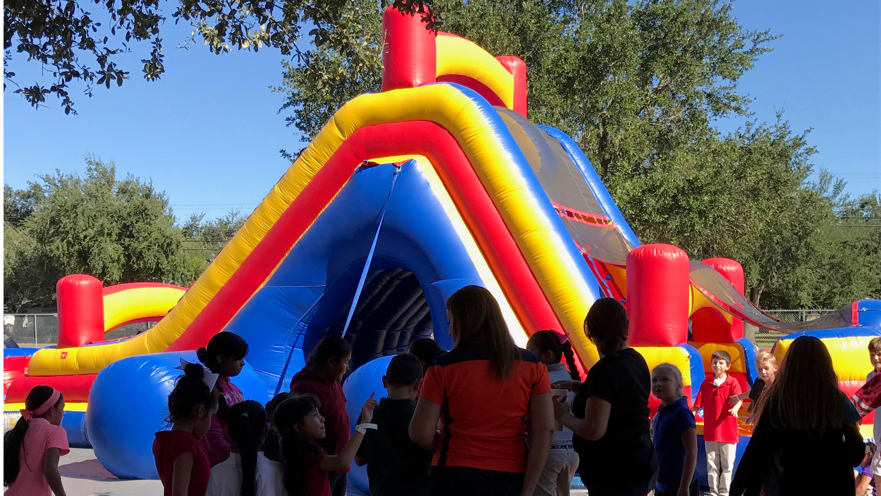 Super Party Event Very Clean and Exceptionally Organized Memorial Elementary students enjoying super party