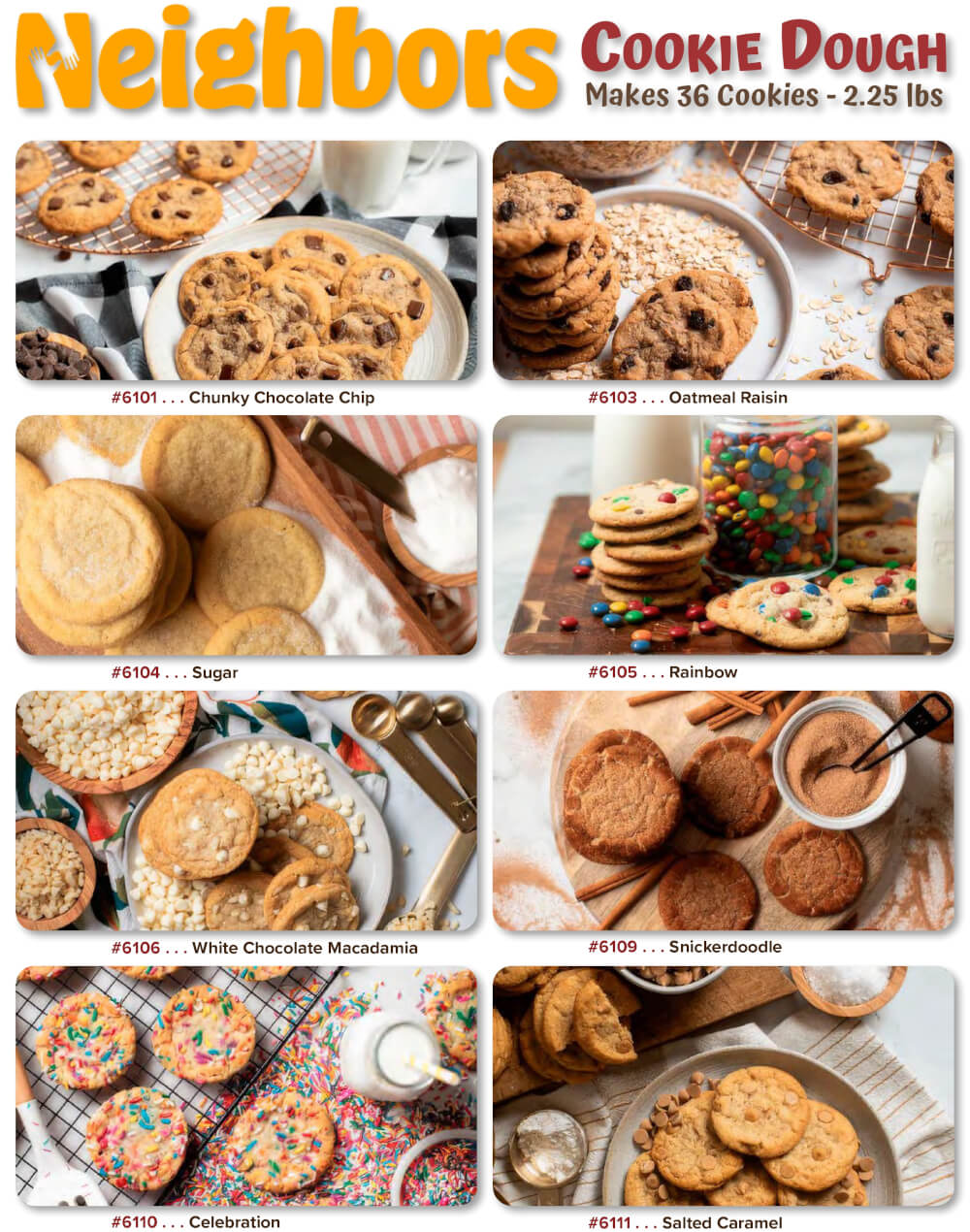Neighbors Preportioned Cookie Dough Fundraiser Brochure