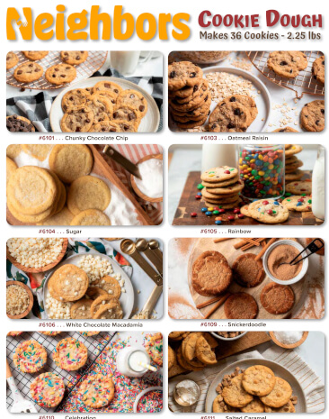 Neighbors Preportioned Cookie Dough Fundraiser Brochure