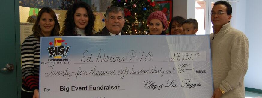 Big Fundraising Ideas Does Exceptional Job Ed Downs Elementary School PTO fundraising team holding check