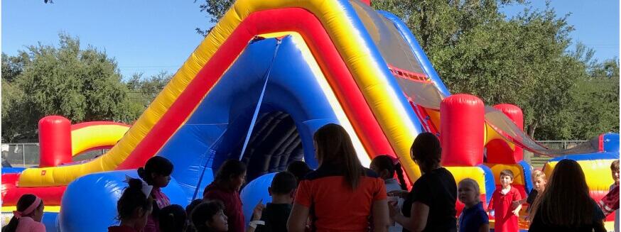 Super Party Event Very Clean and Exceptionally Organized Memorial Elementary students enjoying super party