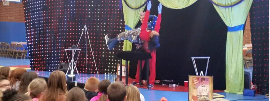 Big Event Magic Show Highlight of School Year Prospect Elementary School students enjoying magic show
