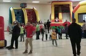 Cambria Elementary students enjoying super party