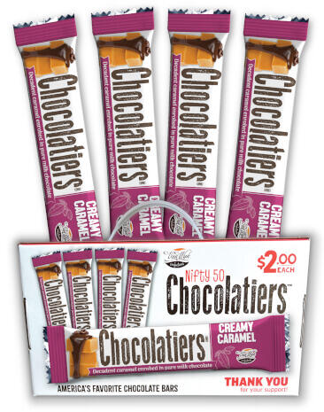 $2 Caramel Straight Pack Bars & Carrier $2 Caramel Straight Pack Bars & Carrier