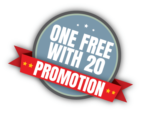 Buy 20 Cases Get One Free Promo