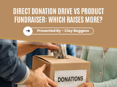 direct donation drive vs product fundraiser