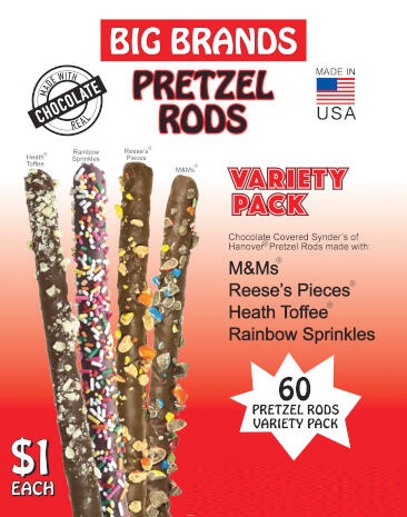 $1 Big Brands Pretzel Rods Fundraising Product gw-10001