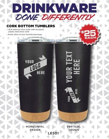 20 oz. Cork Bottom Tumbler Fundraiser Brochure