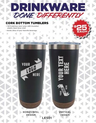 Cork Bottom Tumbler Fundraiser Brochure Cover