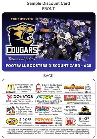 Discount Card Fundraiser Card