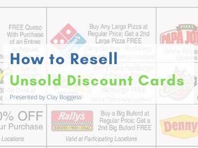 How to Resell Unsold Discount Cards
