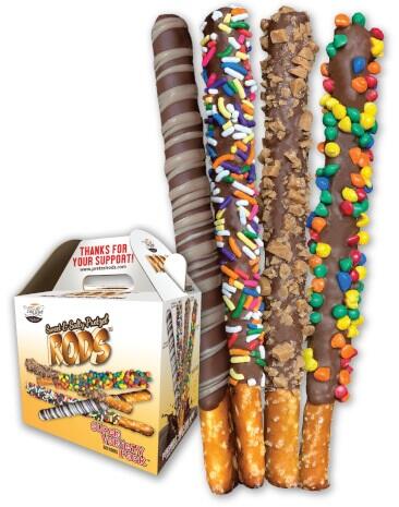 Pretzel Rods Inner Box and 4 Pretzel Rods