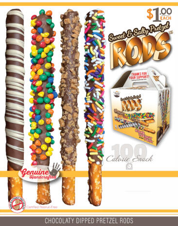 $1 Peanut Free Pretzel Rods Fundraiser Product wc-61024