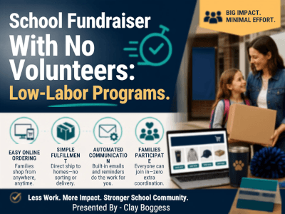 school fundraiser with no volunteers