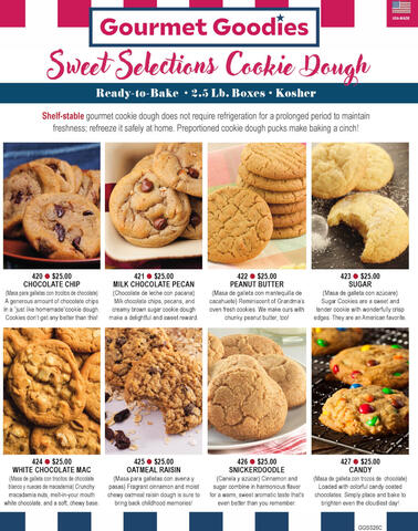 Sweet Selections Cookie Dough Fundraising Brochure