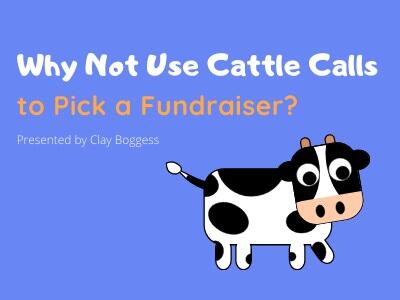 Why Not Use Cattle Calls to Pick a Fundraiser?