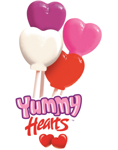 $1 Yummy Hearts Lollipops