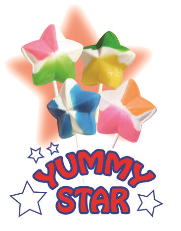 Yummy Star Lollipops 8x80 (022631)