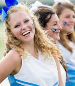 High School Cheerleaders Sporting Event