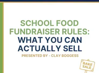 School Food Fundraiser Rules