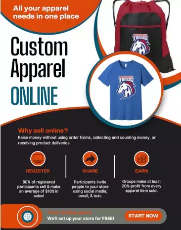 Custom Apparel Online Fundraiser