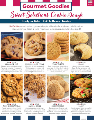 Sweet Selections Cookie Dough Fundraising Brochure